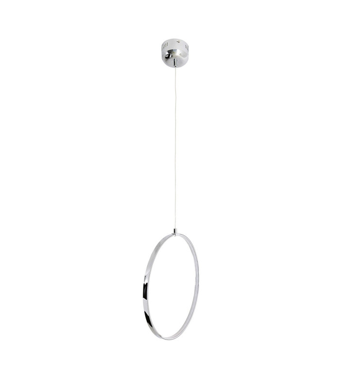 Loop Line LED Ring Pendant Ceiling Light Chrome 3000K-1