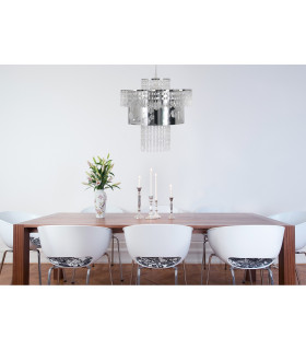 Fancy 32cm Pendant Ceiling Light Chrome 1xE27-2