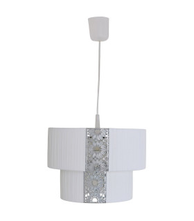 Pori Cylindrical Pendant Ceiling Light White 1xE27-1