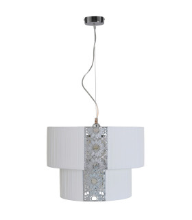 Pori Cylindrical Pendant Ceiling Light White 1xE27-2