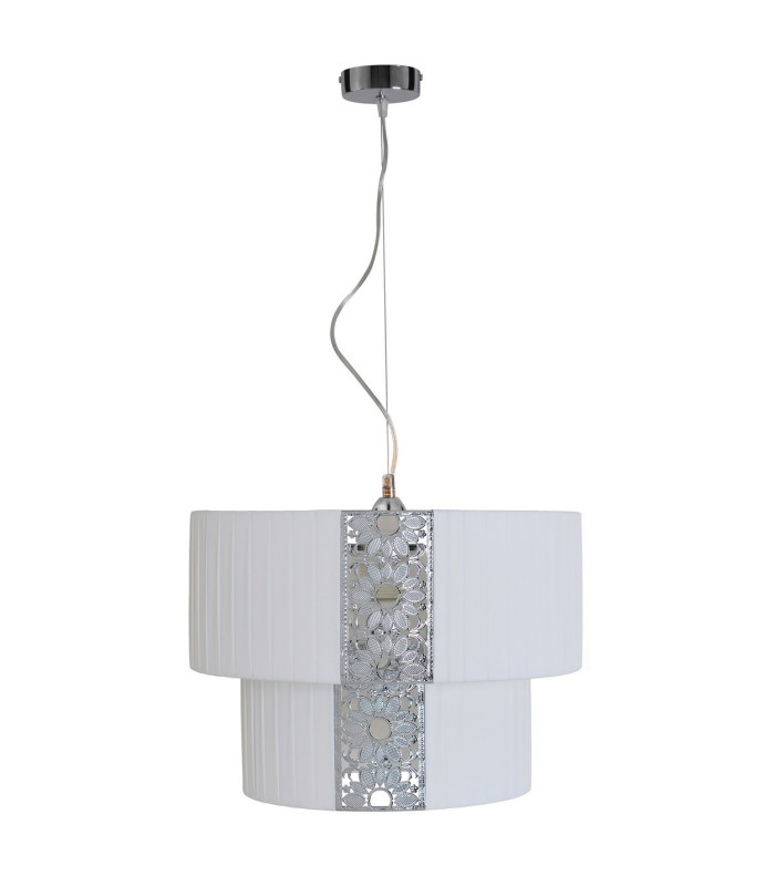 Pori Cylindrical Pendant Ceiling Light White 1xE27-2