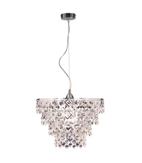 Fancy 38cm Pendant Ceiling Light Chrome 1xE27-1