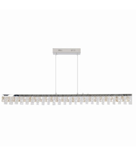 Diamonds LED Bar Pendant Ceiling Light Chrome 3000K-1