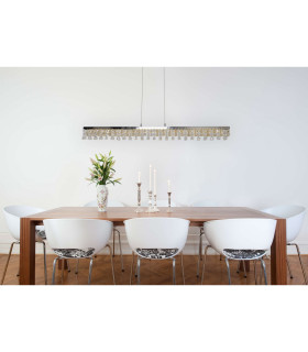 Diamonds LED Bar Pendant Ceiling Light Chrome 3000K-2