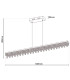 Diamonds LED Bar Pendant Ceiling Light Chrome 3000K-3