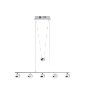 Sphere LED Bar Pendant Ceiling Light Chrome 3000K-1
