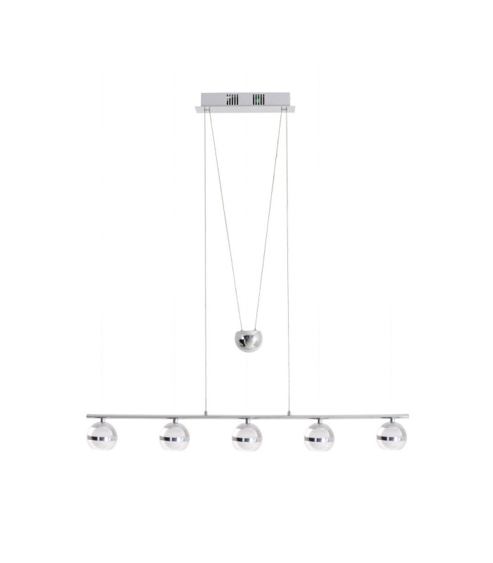 Sphere LED Bar Pendant Ceiling Light Chrome 3000K-1