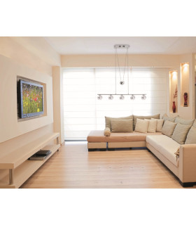 Sphere LED Bar Pendant Ceiling Light Chrome 3000K-2