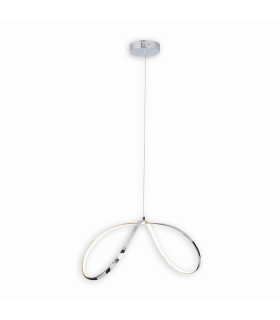 Loop Line LED Infinity Pendant Ceiling Light Chrome 3000K-1