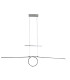 Loop Line LED Bar Pendant Ceiling Light Chrome 3000K-1