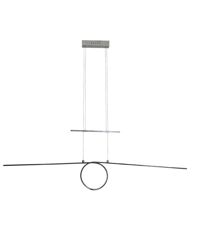 Loop Line LED Bar Pendant Ceiling Light Chrome 3000K-1
