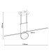 Loop Line LED Bar Pendant Ceiling Light Chrome 3000K-4