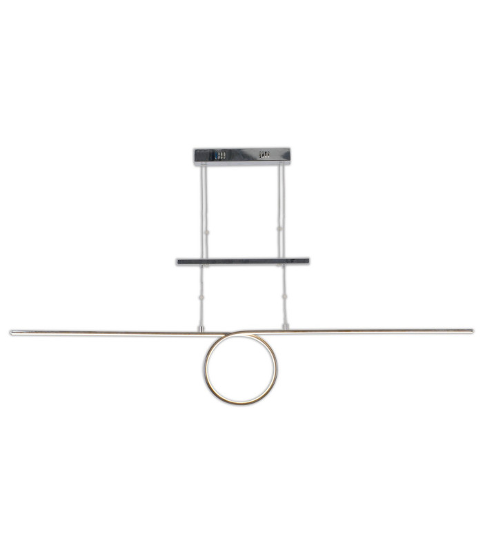 Loop Line LED Bar Pendant Ceiling Light Chrome 3000K-5