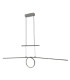 Loop Line LED Bar Pendant Ceiling Light Chrome 3000K-6