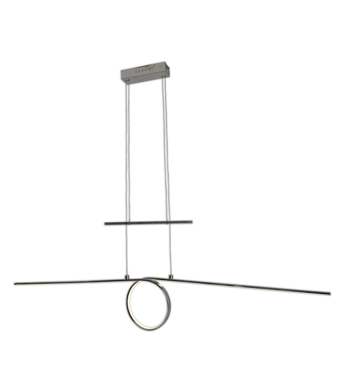 Loop Line LED Bar Pendant Ceiling Light Chrome 3000K-6