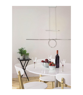 Naeve LED Bar Pendant Ceiling Light Silver 3000K-2