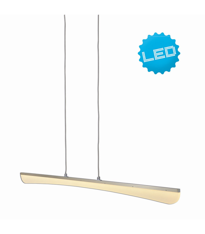 Bones 2 LED Bar Pendant Ceiling Light Chrome 2800-3200K-3