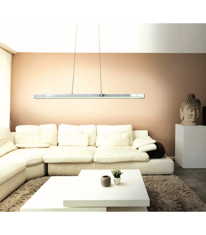 Beam Dimmable LED Bar Pendant Ceiling Light Chrome 2700-6000K Remote Control-2