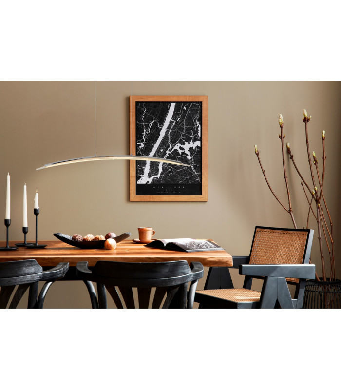 Surf Dimmable LED Bar Pendant Ceiling Light Chrome 3000K-2