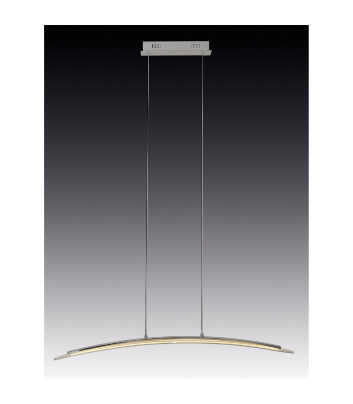 Surf Dimmable LED Bar Pendant Ceiling Light Chrome 3000K-8