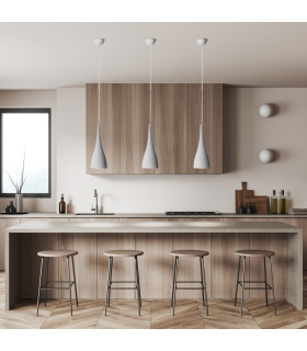 Lima LED Slim Pendant Ceiling Light White 3000K-2