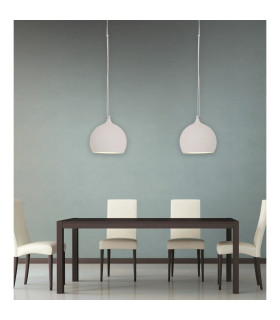 Cusco LED Dome Pendant Ceiling Light Silver 3000K-2