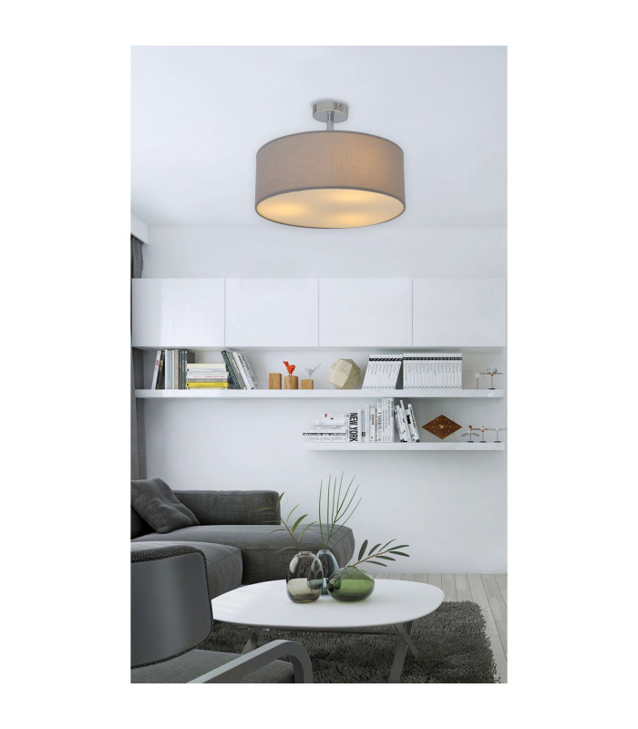 New York Cylindrical Ceiling Light Grey 3xE27-2