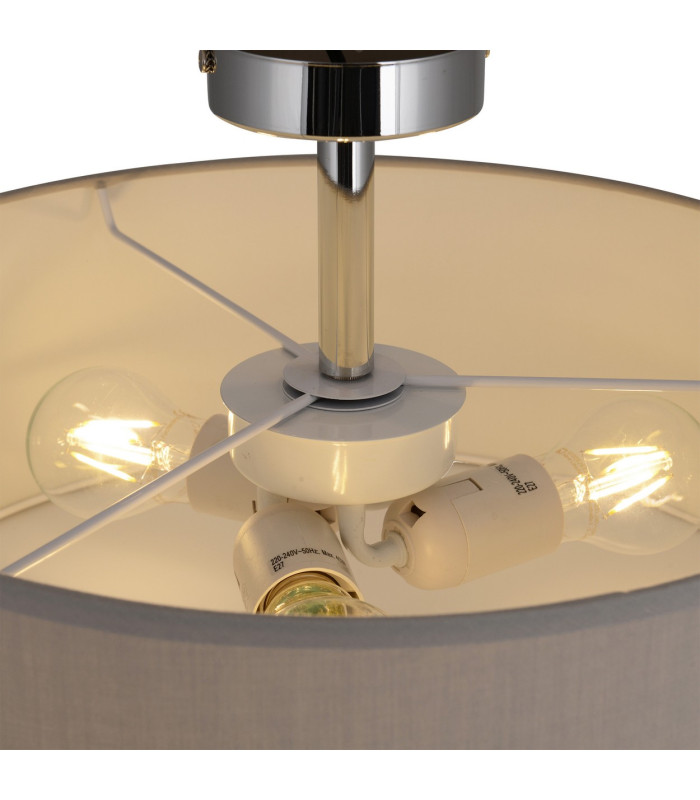 New York Cylindrical Ceiling Light Grey 3xE27-8