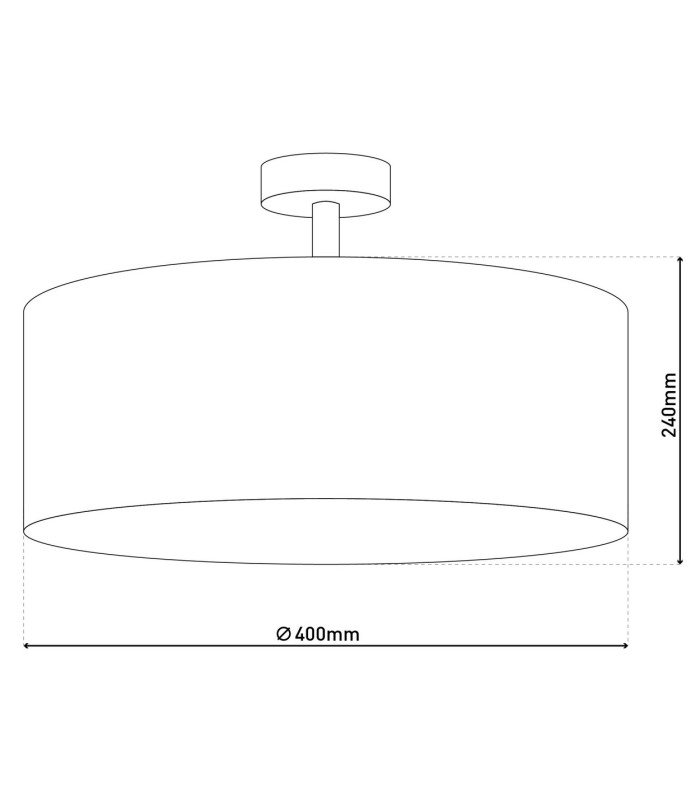 New York Cylindrical Ceiling Light White 3xE27-3
