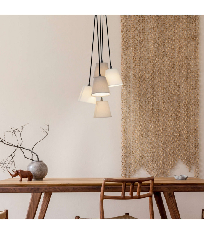 Boho Cluster Pendant Ceiling Light Beige-3