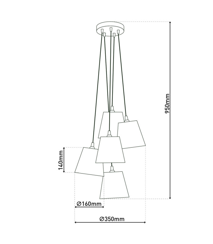 Boho Cluster Pendant Ceiling Light Beige-4