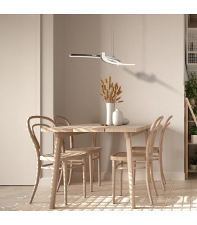 Theo Dimmable LED Bar Pendant Ceiling Light Chrome 3000K-2