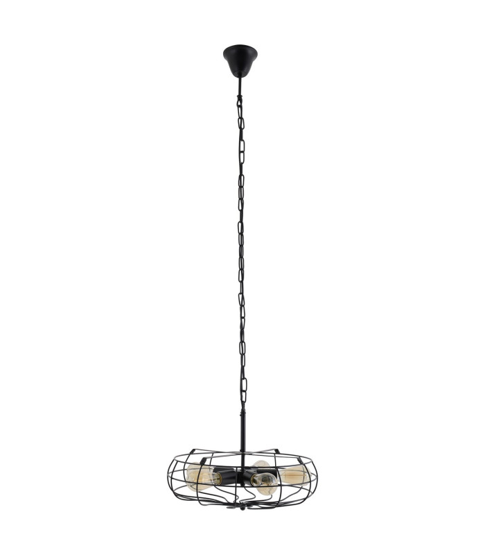 Alex Wire Frame Pendant Ceiling Light Black 5xE27-1