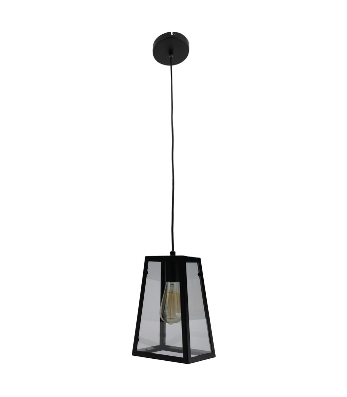 Alex Lanterns Pendant Ceiling Light Black 1xE27-1
