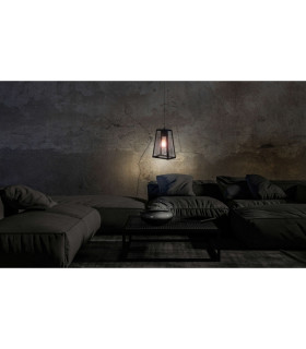 Alex Lanterns Pendant Ceiling Light Black 1xE27-2
