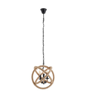 Regia Wire Frame Pendant Ceiling Light Beige 3xE14-1