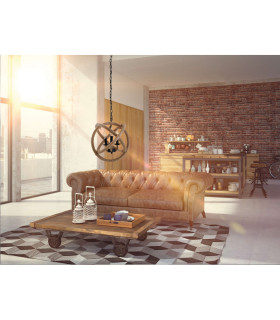 Regia Wire Frame Pendant Ceiling Light Beige 3xE14-2