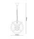 Regia Wire Frame Pendant Ceiling Light Beige 3xE14-5