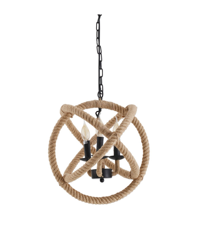 Regia Wire Frame Pendant Ceiling Light Beige 3xE14-7