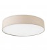 LED Small Flush Ceiling Light Beige Fabric - 1