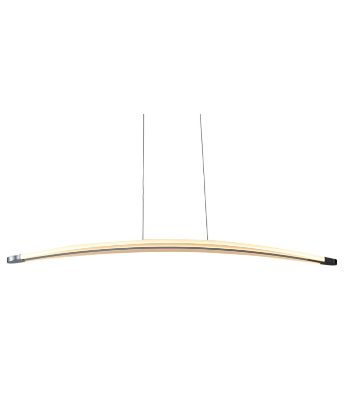 Bow Dimmable LED Bar Pendant Ceiling Light Chrome 3000K-3