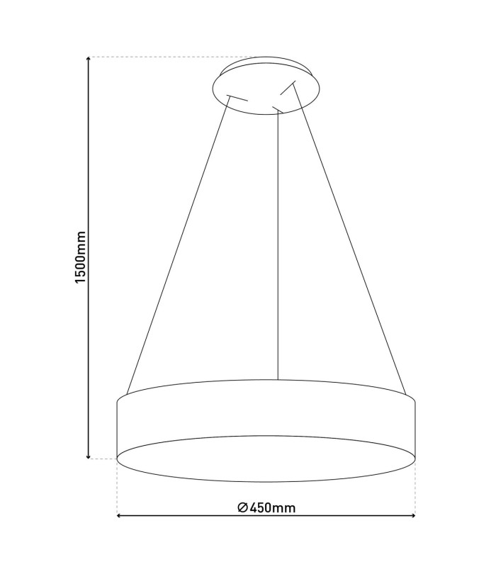 Carla Dimmable LED 45cm Cylindrical Pendant Ceiling Light White 2700-6000K Remote Control-3