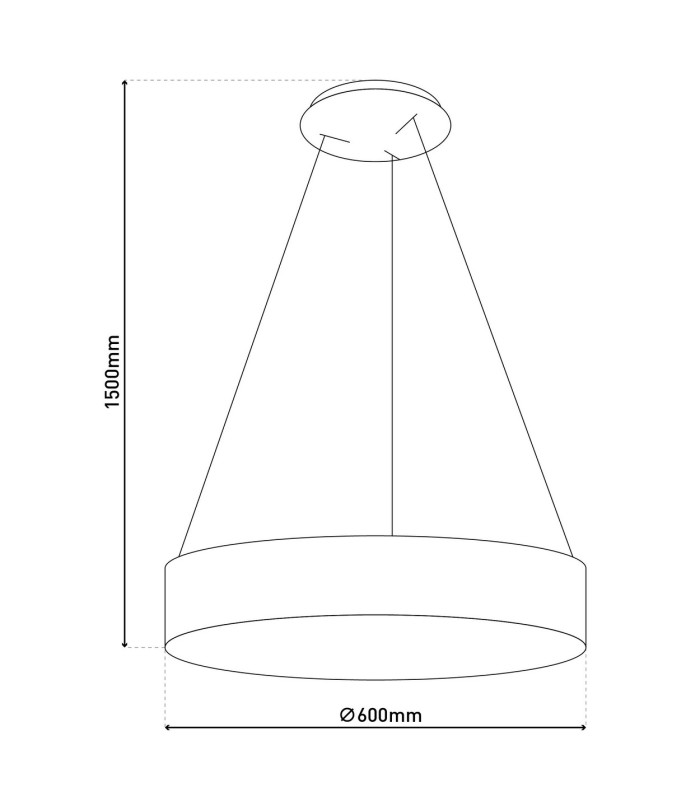 Carla Dimmable LED 60cm Cylindrical Pendant Ceiling Light White 2700-6000K Remote Control-3