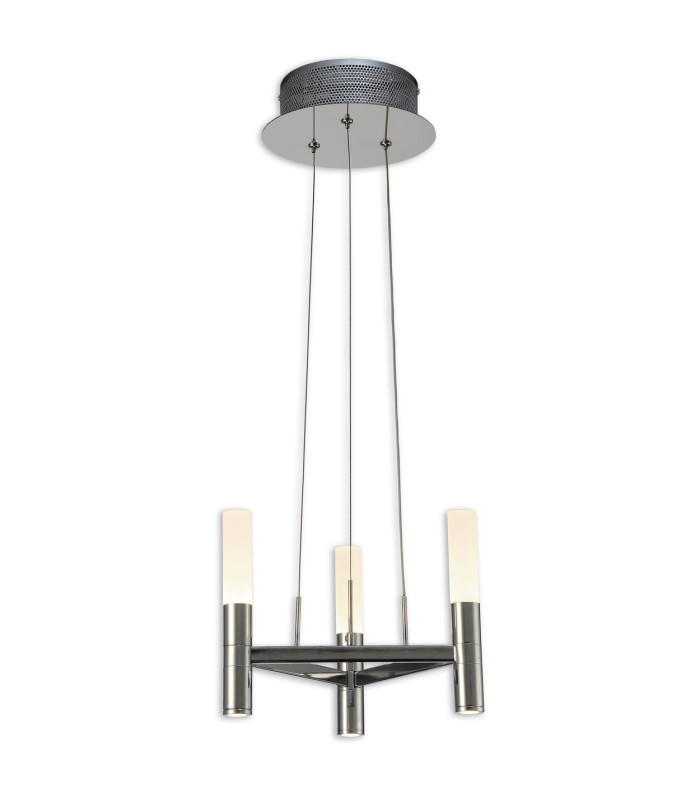 Castle Dimmable LED Multi Arm Pendant Ceiling Light Chrome 3000K-1