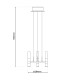 Castle Dimmable LED Multi Arm Pendant Ceiling Light Chrome 3000K-4