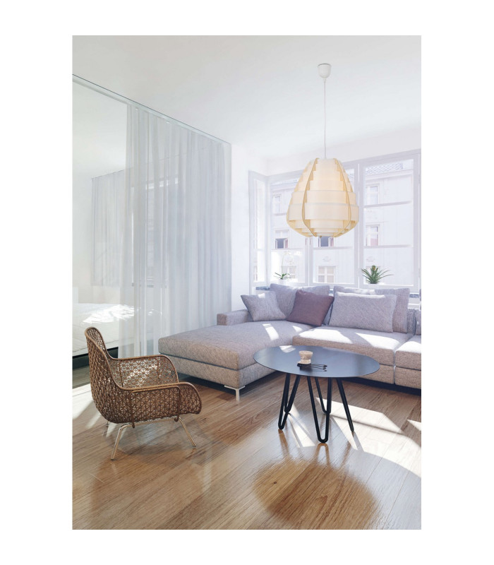Malmö Pendant Ceiling Light Beige 1xE27-2