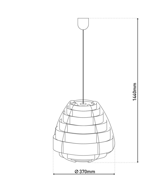 Malmö Pendant Ceiling Light Beige 1xE27-3