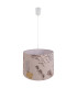 Print Cylindrical Pendant Ceiling Light Brown-1
