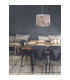 Print Cylindrical Pendant Ceiling Light Brown-2