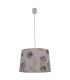 Print Cylindrical Pendant Ceiling Light Brown-3